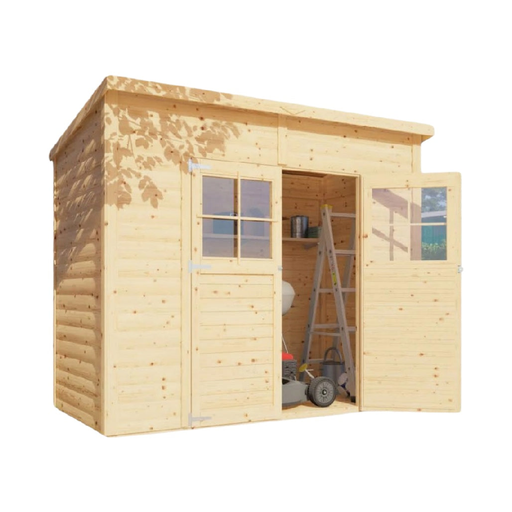 Abri de jardin en bois traité pour stockage extérieur - 250 x 200 x 200