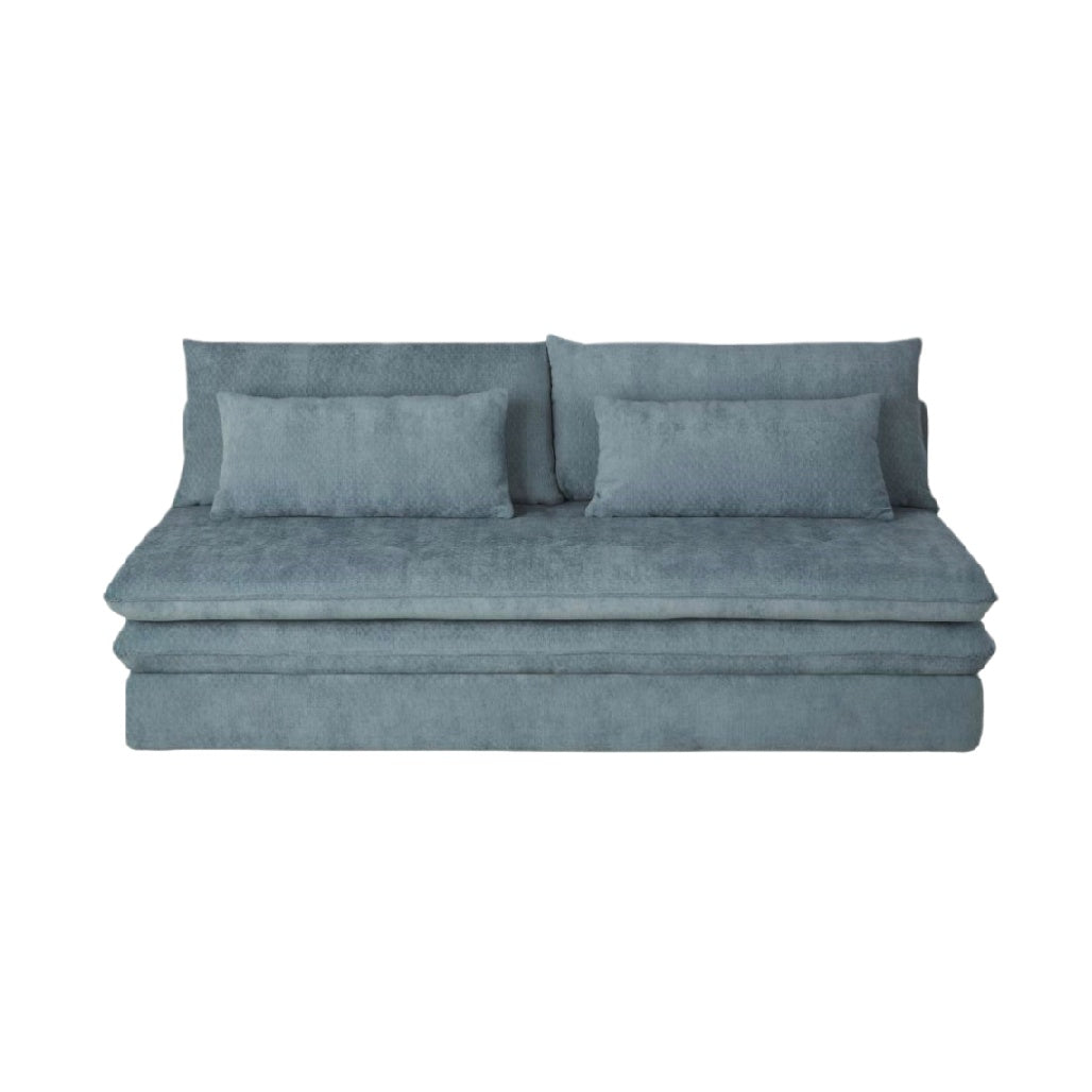 Canapé convertible en tissu doux pour espace de vie - 200 x 90 x 80