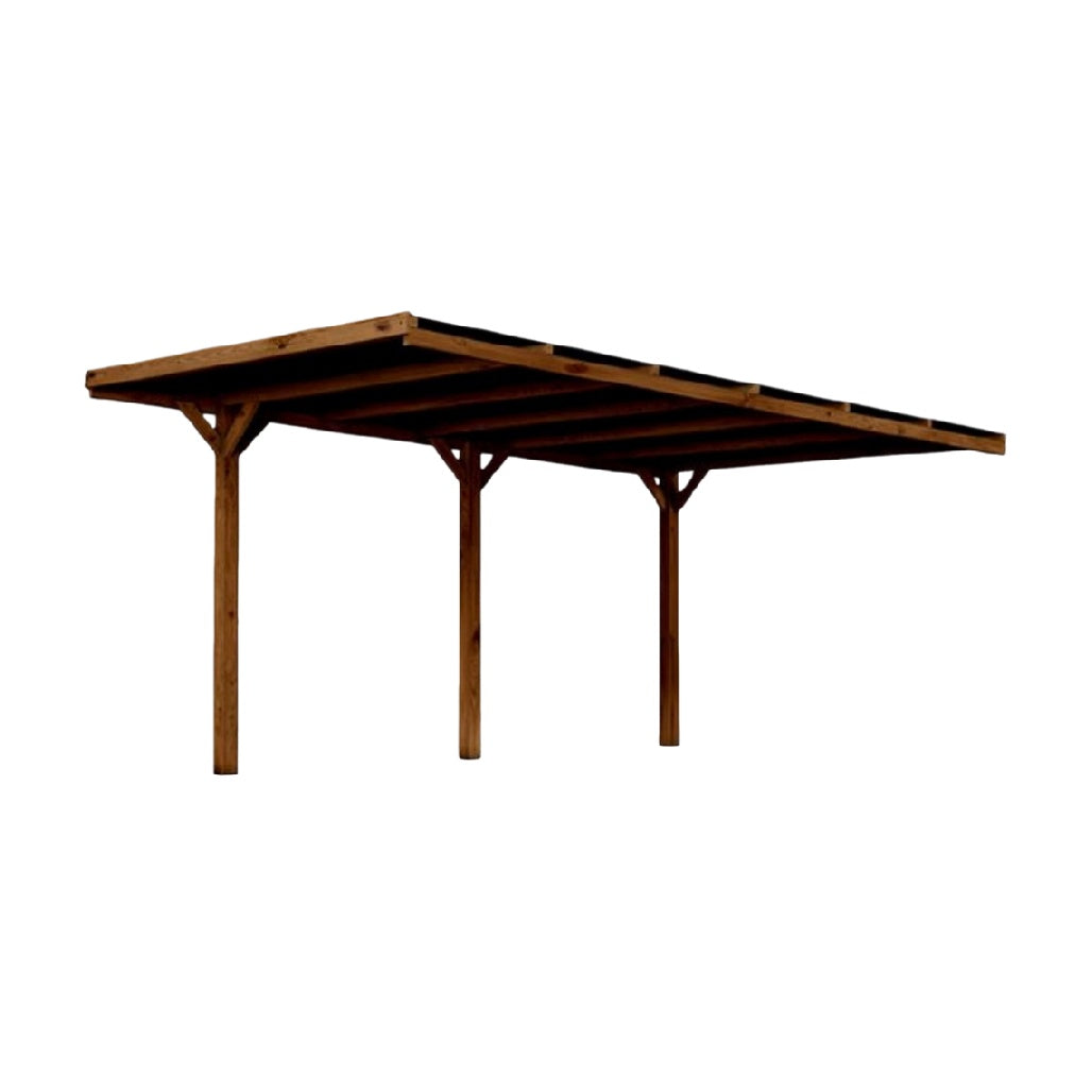 Abri de voiture en bois - Protection de véhicule extérieur - Bois traité - 300 x 500 x 230
